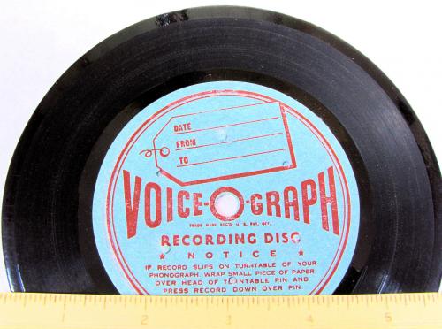 Voice-o-Graph 78 RPM Record